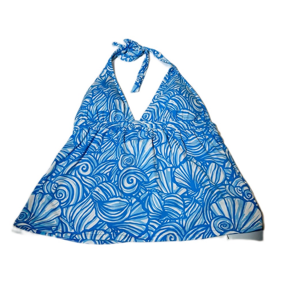 Vineyard Vines swimsuit top Blue baby doll swim top padded blue new women size M
